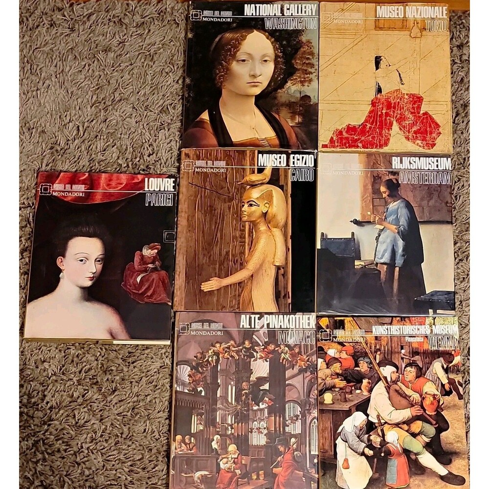 VINTAGE Mondadori Museum Art Tabletop Books Lot of 7 ITALIAN Hardcovers 1960s